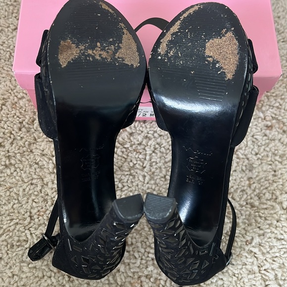 Nina Black Suede Heels - Picture 3 of 5